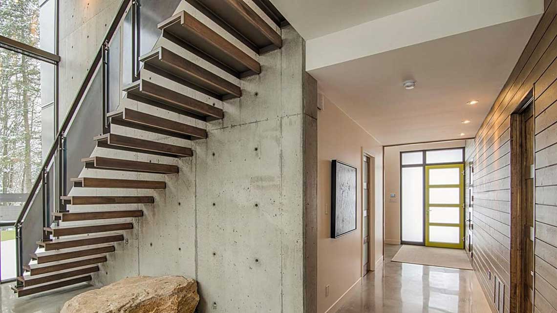 Garde corps escalier contemporain